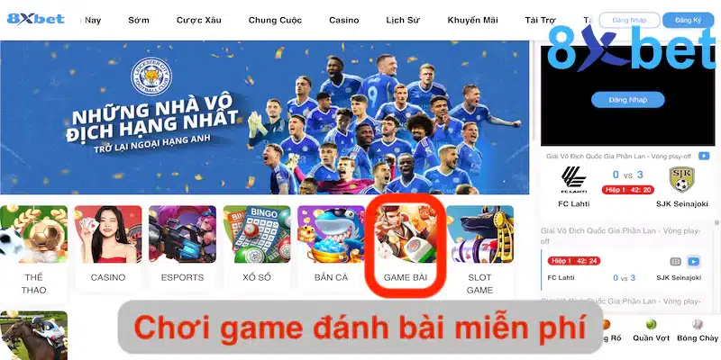 Chơi game đánh bài miễn phí trực tuyến thỏa đam mê tại 8xbet 7 Khám phá hình thức chơi game đánh bài miễn phí trực tuyến
